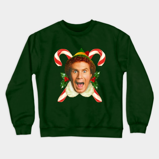 Buddy Elf and Candy Canes Exclusive Crewneck Sweatshirt by Pop Fan Shop